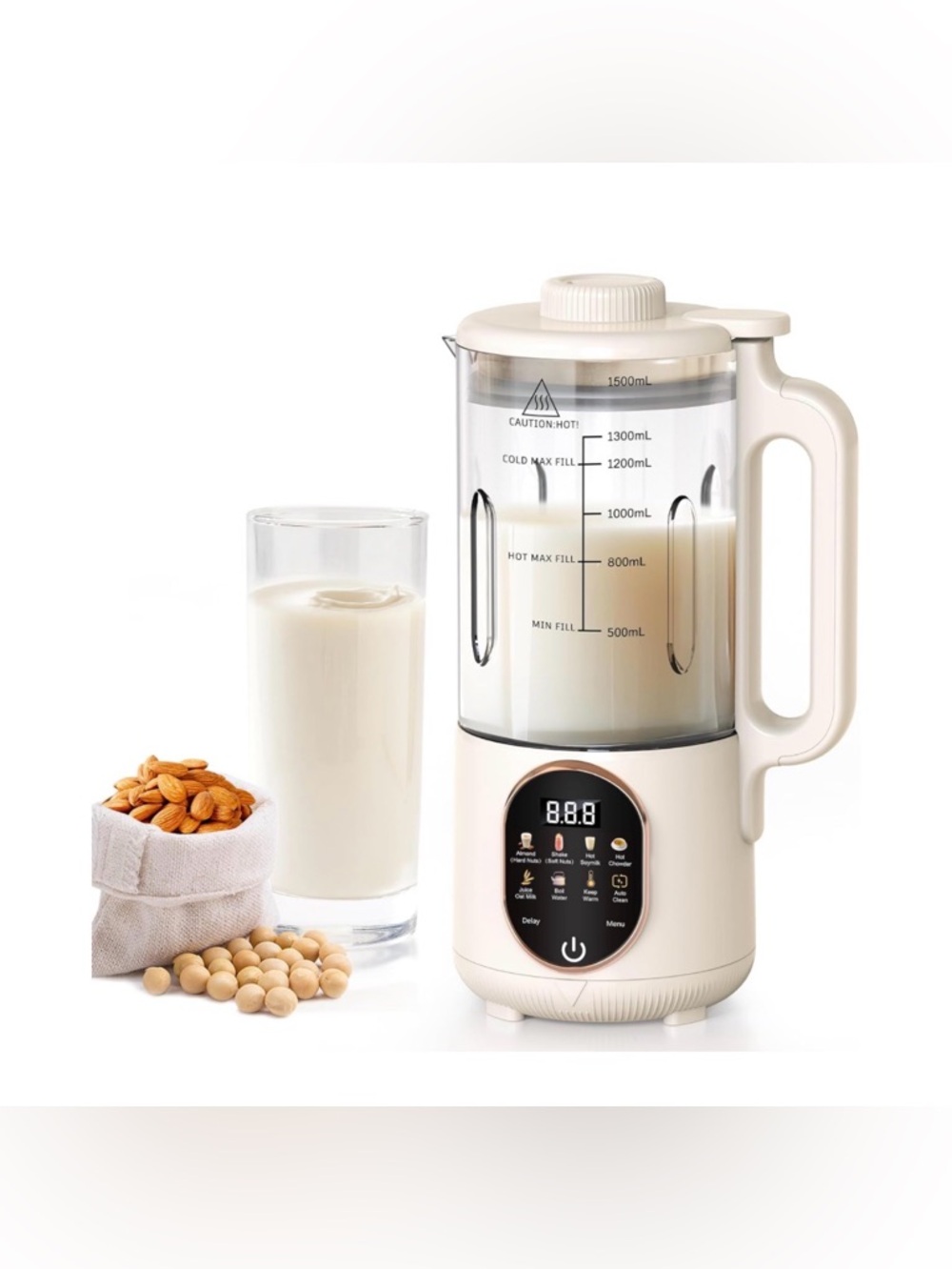 50oz Nut Milk Maker - 10 in 1 Automatic Nut Milk Maker